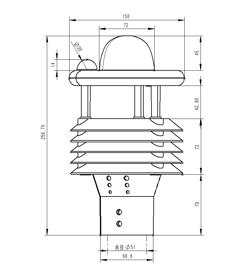 一体化传感器产品尺寸图